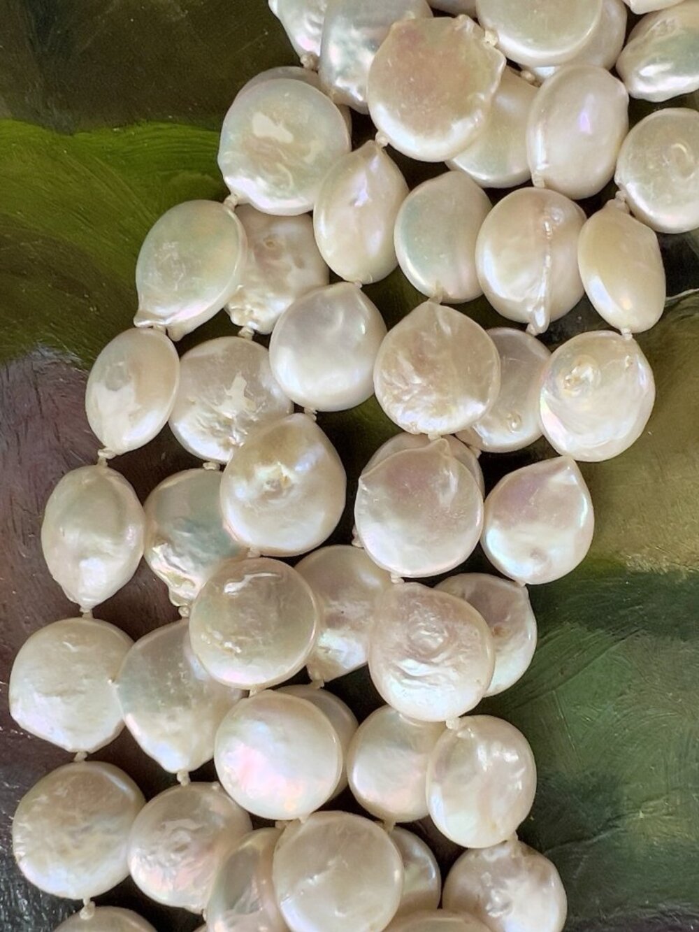 Vintage Six Strand Coin Pearl Necklace - Picture 5 of 12